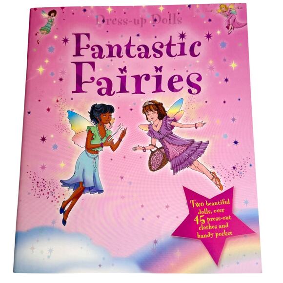 VTG Dress Up Cut Out PAPER DOLLS Fantastic Fairies Igloo BOOK 45 Clothes 2 Doll - Picture 1 of 8